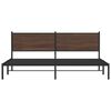 vidaXL Metallbett ohne Matratze Braun Eichen-Optik 200x200 cm
