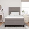 vidaXL Boxspringbett mit Matratze Taupe 120 x 190 cm Stoff