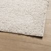 vidaXL Teppich Shaggy Hochflor Modern Creme 120x120 cm