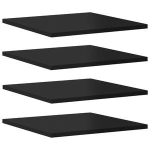 vidaXL B&uuml;cherregal-Bretter 8 Stk. Hochglanz-Schwarz 40x40x1,5 cm