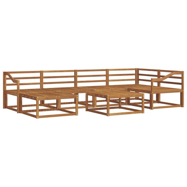 vidaXL Outdoor-Sofagarnitur 7 pcs Natur Massivholz Akazie