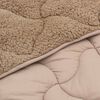 vidaXL Winterbettdecke Taupe 135 x 200 cm Mikrofaser und Teddy-Fleece
