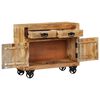 vidaXL Sideboard 80x30x65 cm Massives Raues Mangoholz