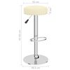 vidaXL Barhocker 2 Stk. Creme Stoff