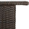 vidaXL Garten-Bartisch Braun 120x55x110 cm Poly Rattan