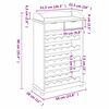 vidaXL Weinregal Braun 90 x 60 x 30 cm Massivholz Kiefer