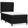 vidaXL Boxspringbett mit Matratze Schwarz 90x190 cm Stoff