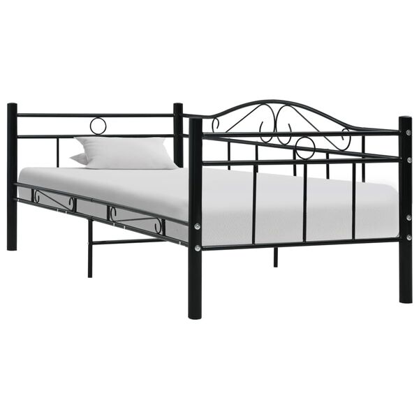 vidaXL Tagesbett-Rahmen Schwarz Metall 90&times;200 cm