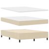 vidaXL Boxspringbett mit Matratze mit LED Creme 160 x 200 cm Stoff