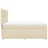 vidaXL Boxspringbett mit Matratze Creme 160x200 cm Stoff