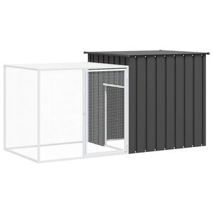 vidaXL Kaninchenk&auml;fig Anthrazit 200x91x100 cm Verzinkter Stahl