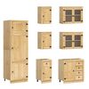 vidaXL Schrank mit Schubladen 14 pcs Honig Massives Kiefernholz