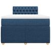 vidaXL Boxspringbett mit Matratze Blau 120x190 cm Stoff