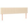 vidaXL Boxspringbett mit Matratze Creme 200x200 cm Stoff