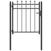 vidaXL Zauntor HORST 100 x 100 cm Metall Schwarz Abschlie&szlig;bar