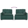 vidaXL Modulares Sofa Endmodul mit Armlehne Kissen Dunkelgr&uuml;n 100 cm