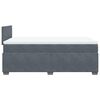 vidaXL Boxspringbett mit Matratze Dunkelgrau 120x200 cm Samt