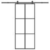 vidaXL Schiebet&uuml;r mit Beschlag 90x205 cm ESG-Glas & Aluminium