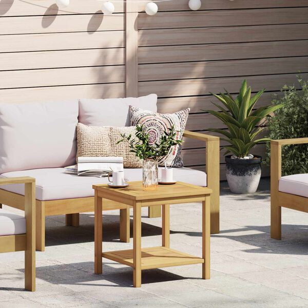 vidaXL Beistelltisch &Ouml;l-Natur 45 x 45 x 45 cm Massivholz Akazie