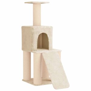 vidaXL Katzennbaum mit Sisal-Kratzs&auml;ulen Creme 146 cm