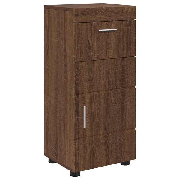 vidaXL Badezimmerschrank-Set TULUM Braun Eichen-Optik Holzwerkstoff