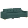 vidaXL Sofa 3 pcs Dunkelgr&uuml;n Leinenmischgewebe