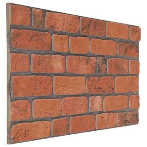 vidaXL Wandpaneele 10 stk. 100 x 50 cm Terrakotta EPS-Schaum