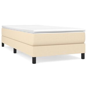 vidaXL Boxspringbettgestell Creme 90x200 cm Stoff