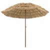 vidaXL Strandparasol Natur 255 x 255 x 255 cm Polyester und Stahl