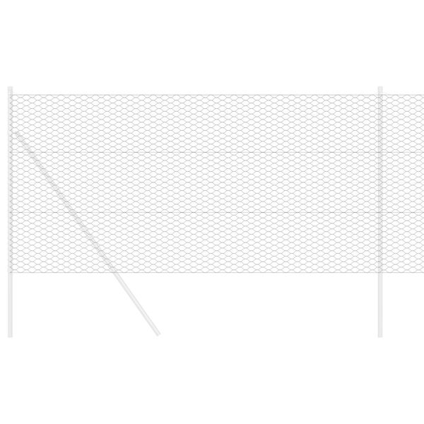 vidaXL Hexagonzaun Grau 1,4 x 50 m PVC