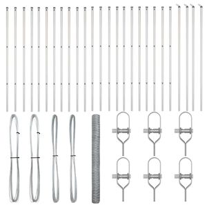 vidaXL Zaunpfosten Silber