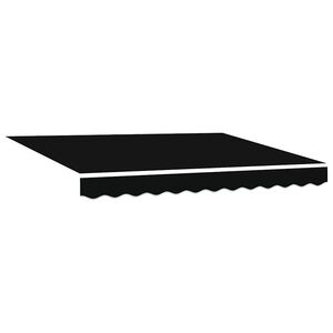 vidaXL Markisenersatzstoff Schwarz 280 x 245 cm Polyester