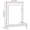 vidaXL Spiegel Artisan-Eiche 50 x 12 x 60 cm Glas und engineered Holz