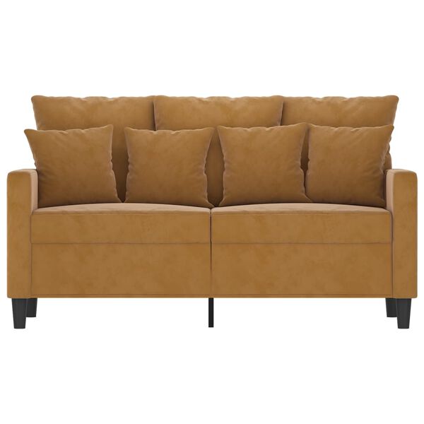 vidaXL 2-Sitzer-Sofa Braun 120 cm Samt