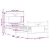 vidaXL Bettgestell ohne Matratze Braun Eiche 80x200 cm Holzwerkstoff