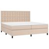 vidaXL Boxspringbett Matratze Cappuccino-Braun 200x200cm Kunstleder
