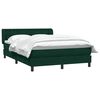 vidaXL Boxspringbett mit Matratze Dunkelgr&uuml;n 140x210 cm Samt