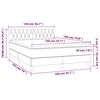 vidaXL Boxspringbett mit Matratze & LED Dunkelgrau 140x190 cm Stoff