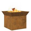 vidaXL Feuerstelle Rostig 50 x 50 x 40 cm Wetterfeststahl