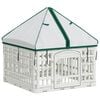 vidaXL 4-Panel-Hundespielplatz mit Dach Wei&szlig; 63 x 63 x 67 cm