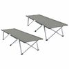 vidaXL Klapp Schlafbett f&uuml;rs Camping 2 pcs Grau 194 x 62,5 x 42,5 cm