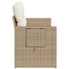 vidaXL Gartensofa mit Kissen 2-Sitzer Beige Poly Rattan