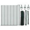 vidaXL Zaunpfosten Gr&uuml;n 25 x 0,6 m (50 mm Maschen) Stahl und PVC