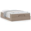 vidaXL Ottoman-Bett mit Matratze Cappuccino-Braun 140x200cm Kunstleder