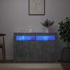 vidaXL Sideboard mit LED-Leuchten Betongrau 116x30x75 cm