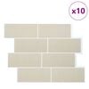 vidaXL U-Bahn-Fliese 10 pcs Beige 29.4 x 21.4 cm Polyurethan und PET