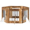 vidaXL Hundetor mit St&auml;ndern 6 pcs Altholz 60 x 60 cm Holzwerkstoff