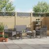 vidaXL 4-tlg. Garten-Lounge-Set mit Auflage Poly Rattan Anthrazit