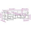 vidaXL Outdoor-Sofagarnitur mit Kissen 6 pcs Nat&uuml;rlich und Schwarz