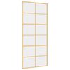 vidaXL Schiebetür Golden 90x205 cm ESG-Klarglas und Aluminium